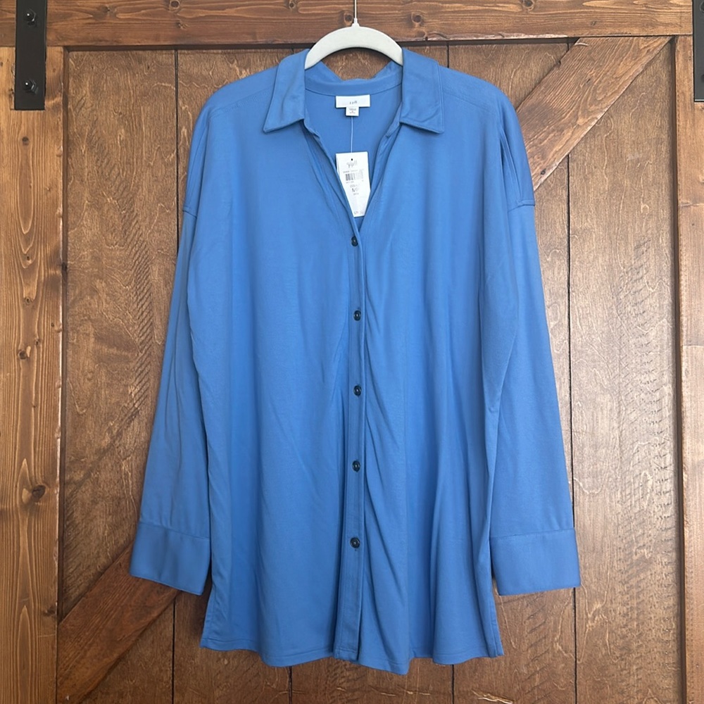 J Jill blue tunic new with tags size medium petite.